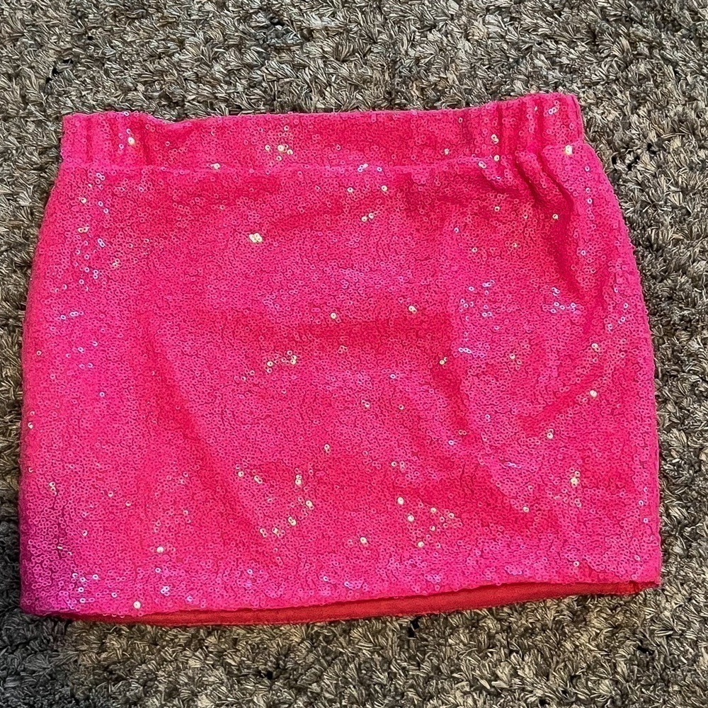 Hot Pink Sequin Skirt